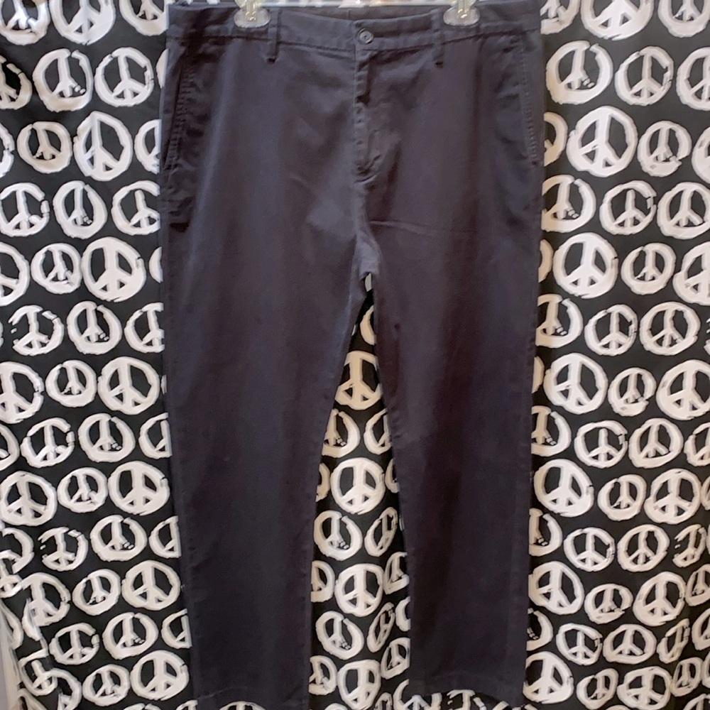 MEN PERRY ELLIS FINE-RIBBED CORDUROY PANTS SZ 36 X 32 GREY